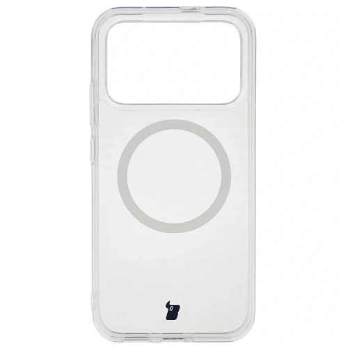 Etui z pierścieniem magnetycznym Bizon Case CrystalO do Xiaomi POCO F8 Pro przezroczyste